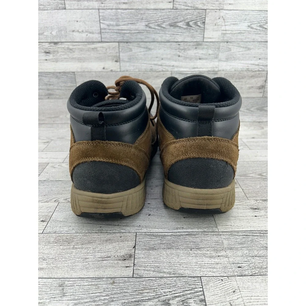 Orthofeet 489 Mens‎ Hiking Boots Brown Black Leather Wide 2E Size 11